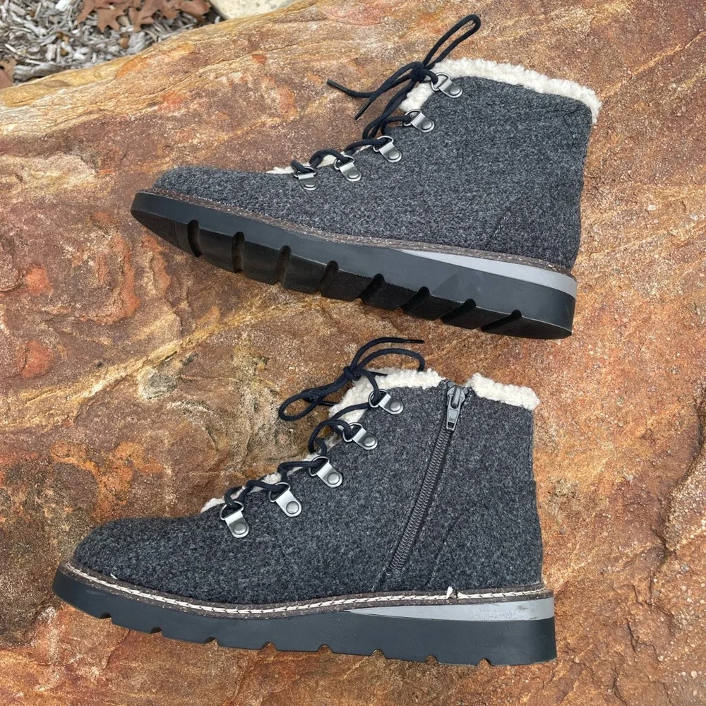 Madden NYC Women’s Hiker Wedge Lace Up Boots